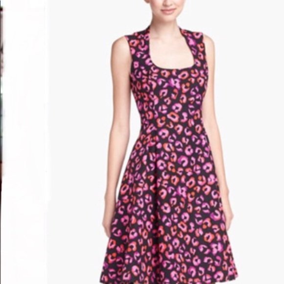 kate spade pink leopard dress